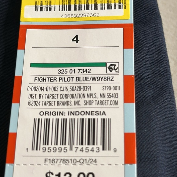 Boys' Regular Fit Flat Front Uniform Shorts - Cat & Jack™ Blue 4 - Picture 8 of 9